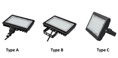 LED Flood Light 50W-TypeA-B-C